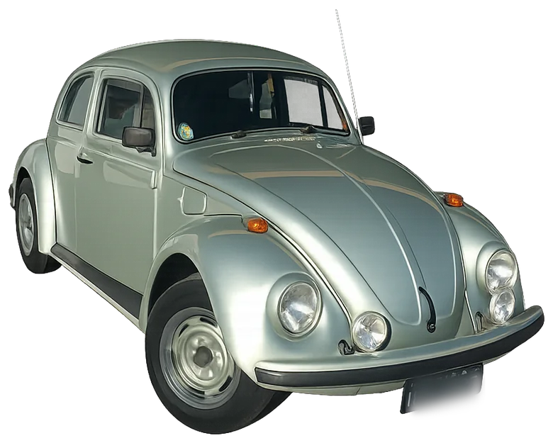 Fusca clássico verde da Garage85, o mesmo do nosso emblema